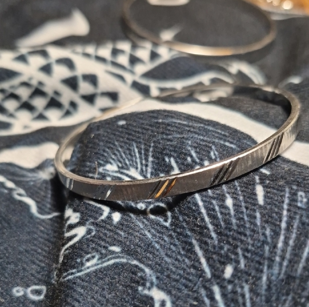 Monet Two Tone Etched  Bracelet